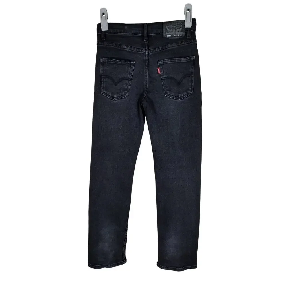Levi’s 514 Jeans Men’s 26x27 Black Performance Straight Fit Denim Casual
